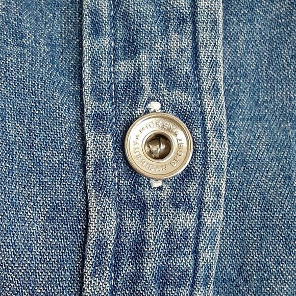 Vintage 90s Disney Mickey Minnie Embroidered Button Down Shirt Short Sleeve Sz S - Picture 5 of 12